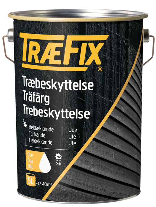 Träfärg Svart 5 L Træfix